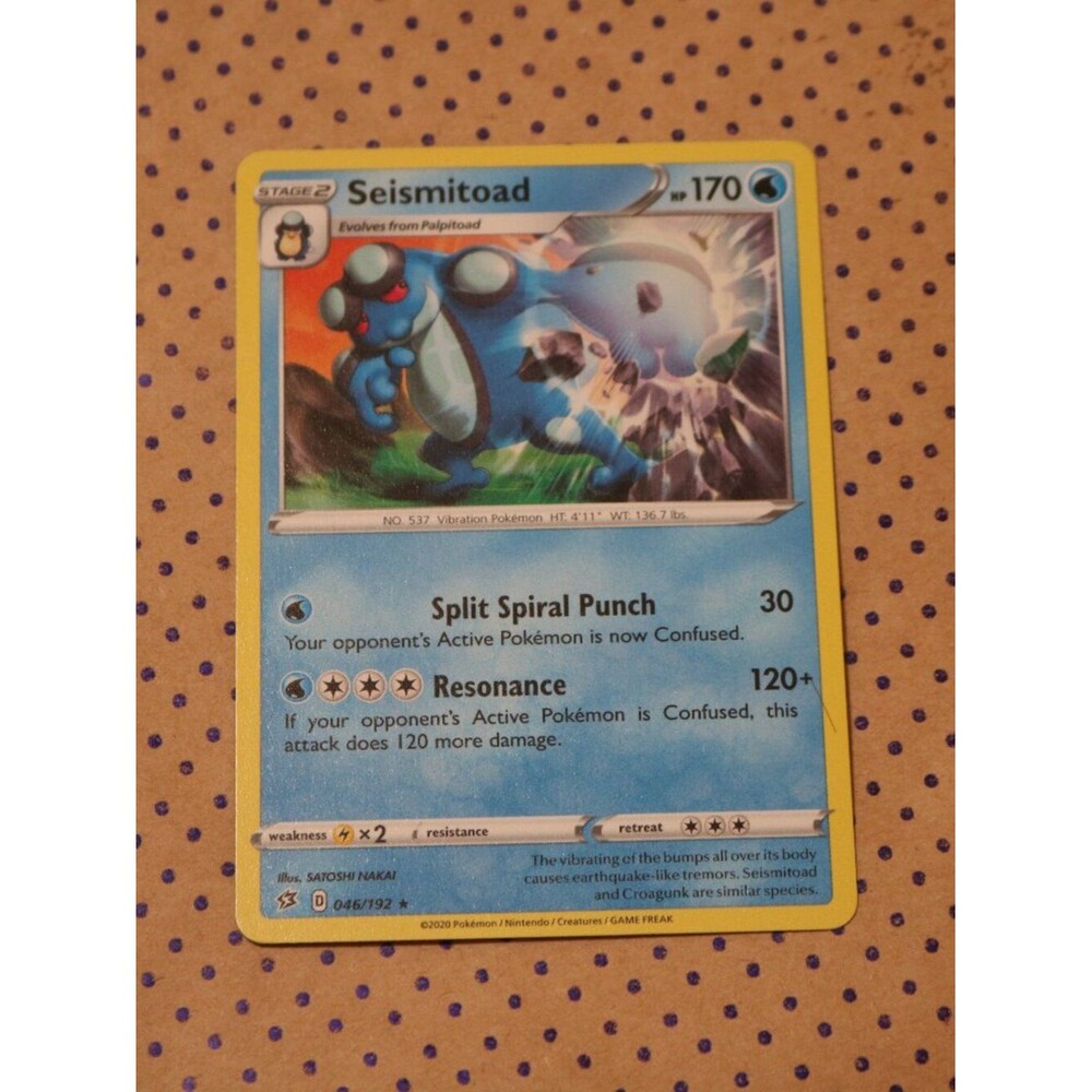 Seismitoad 046/192 Pokemon Card (2020)